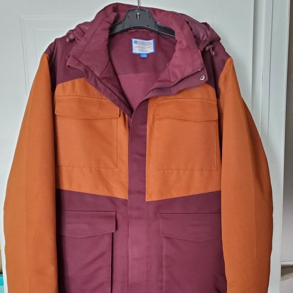 Men's - Mountain Warehouse  Winter Jacket - burgundy/purple and rust colours - Picture 1 of 15